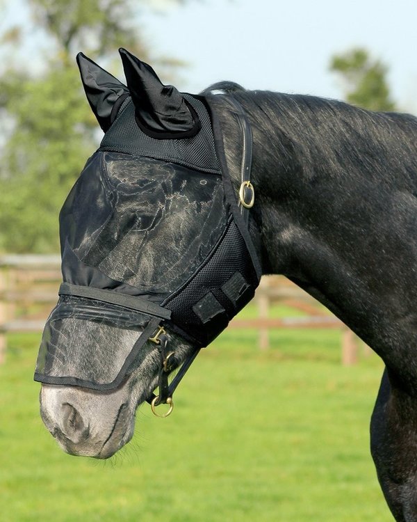Fliegenschutzmaske mit abnehmbare Nase Klappe Pony