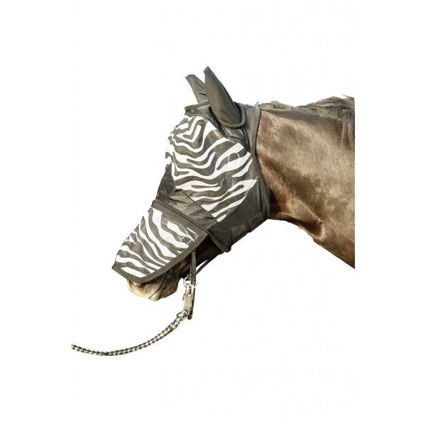Fliegenschutzmaske -Zebra- mit Nüsternschutz Shetty